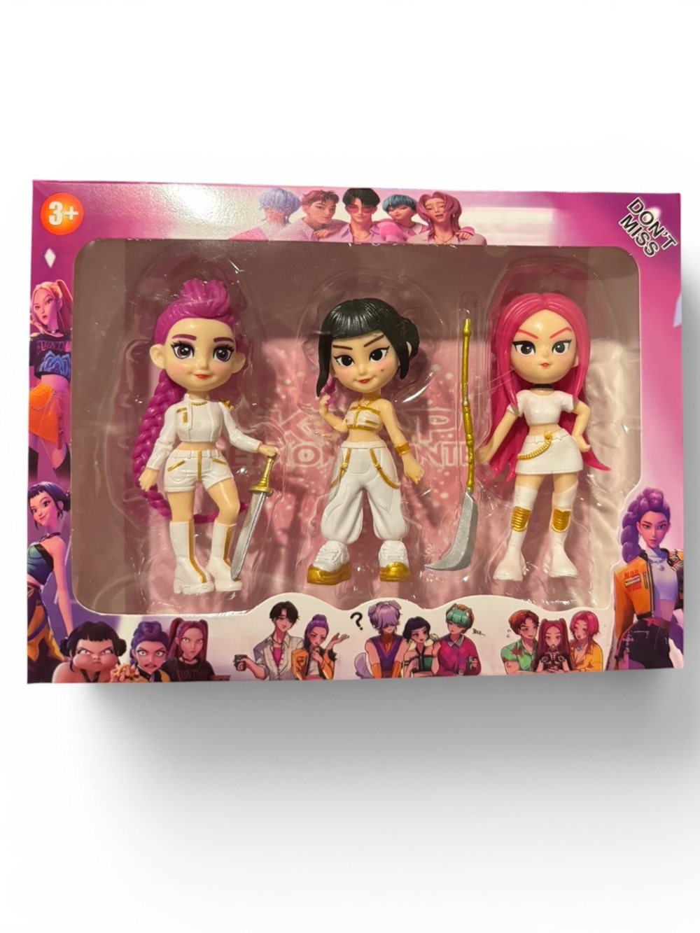 RESTOCKED K-Pop Demon‎ Hunters Huntrix Set of 3 Medium Figures Rumi Zoey Mira